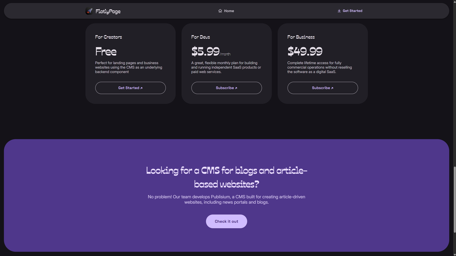 FlatlyPage with Theme